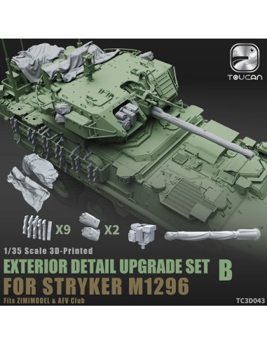 3D- Printed EXTERIOR DETAIL UPGRADE SET B for STRYKER M1296 