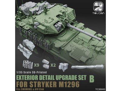 3D- Printed EXTERIOR DETAIL UPGRADE SET B for STRYKER M1296 