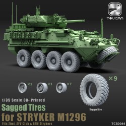 3D-Printed Sagged Tires for STRYKER M1296 