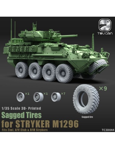 3D-Printed Sagged Tires for STRYKER M1296 