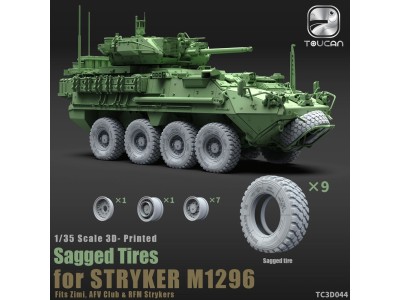 3D-Printed Sagged Tires for STRYKER M1296 