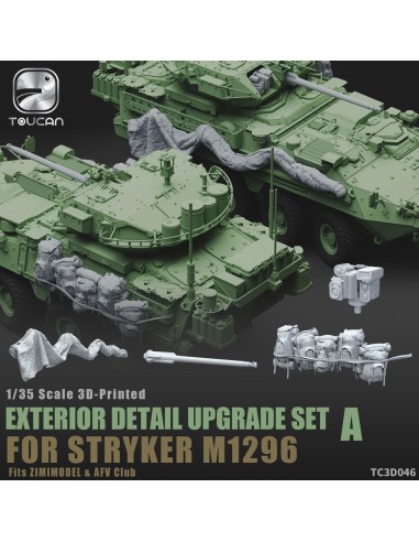 3D-Printed EXTERIOR DETAIL UPGRADE SET A for STRYKER M1296 