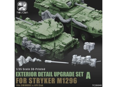 3D-Printed EXTERIOR DETAIL UPGRADE SET A for STRYKER M1296 