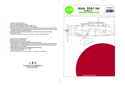 Aichi D3A1 VAL - STENCILS - Imperial Japanese Army Air Service 