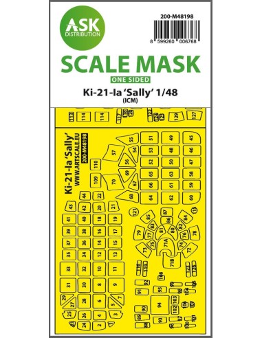 Ki-21-Ia Sally one-sided express fit mask for ICM 