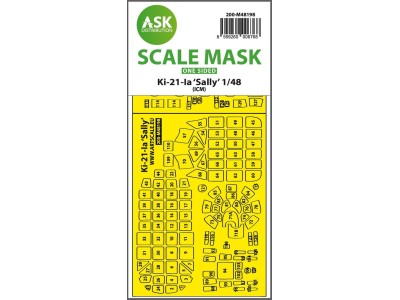 Ki-21-Ia Sally one-sided express fit mask for ICM 