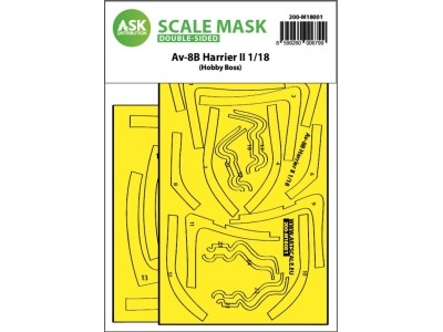 Av-8B Harrier II double-sided express fit mask for Hobby Boss 