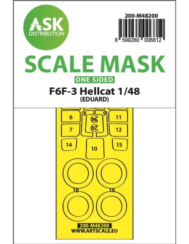 F6F-3 Hellcat one-sided express fit mask for Eduard 