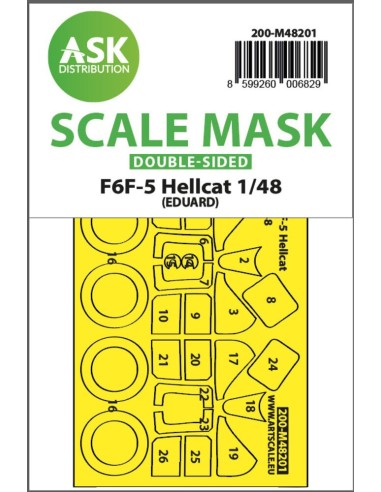 F6F-5 Hellcat double-sided express fit mask for Eduard 