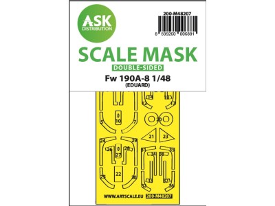 Fw 190A-8 double-sided express fit mask for Eduard 