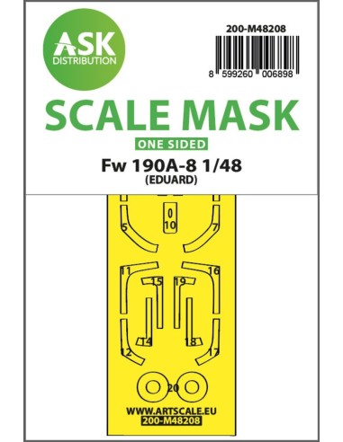 Fw 190A-8 one-sided express fit mask for Eduard 