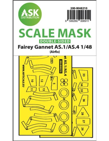 Fairey Gannet AS.1/AS.4 double-sided fit and self adhesive express mask for Airfix 