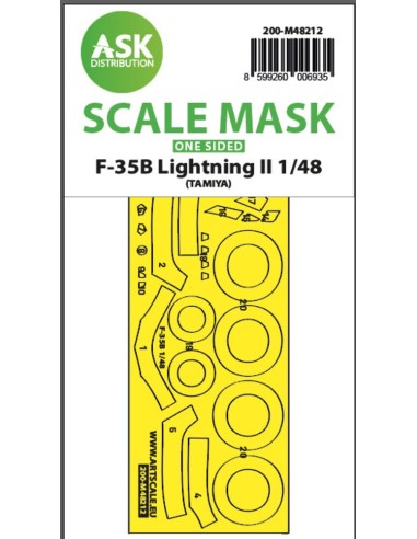 F-35B Lightning II one-sided express fit mask for Tamiya 