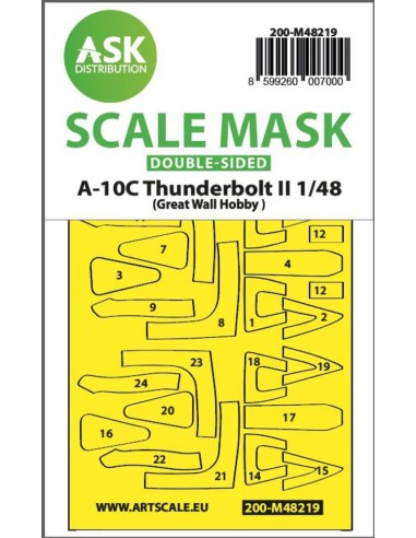 A-10C Thunderbolt II double-sided express fit mask for Great Wall Hobby 