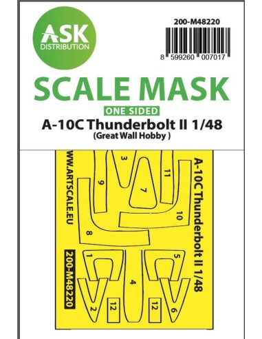 A-10C Thunderbolt II one-sided express fit mask for Great Wall Hobby 
