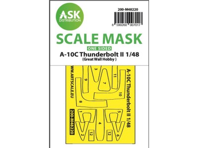 A-10C Thunderbolt II one-sided express fit mask for Great Wall Hobby 