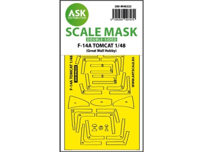 F-14A Tomcat double-sided express fit mask for Great Wall Hobby 