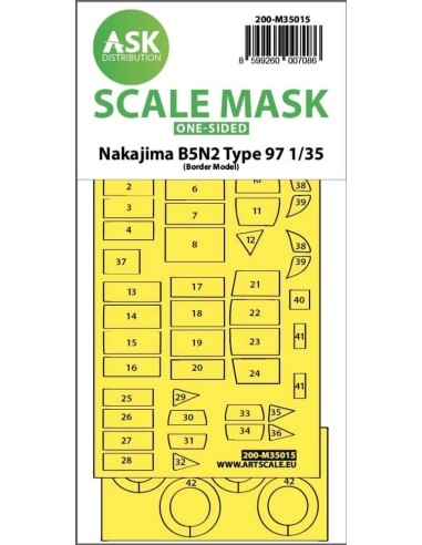 Nakajima B5N2 Type 97 one-sided express fit painting mask for Border Model 