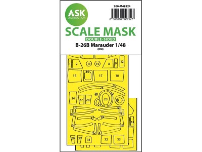 B-26B Marauder double-sided express fit mask for ICM 