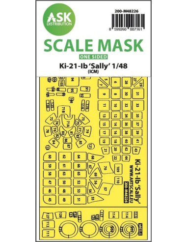 Ki-21-Ib Sally one-sided express fit mask for ICM 