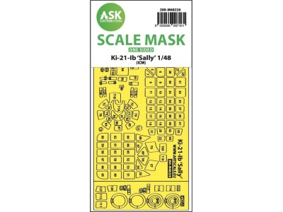 Ki-21-Ib Sally one-sided express fit mask for ICM 