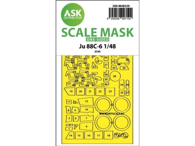 Ju 88C-6 one-sided express fit mask for ICM 