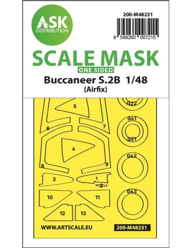 Buccaneer S.2B one-sided express fit mask for Airfix 