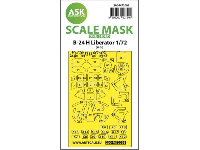 B-24H Liberator one-sided fit express mask for Airfix 