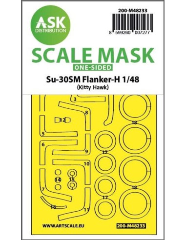 Su-30SM Flanker-H one-sided express fit mask for Kitty Hawk 