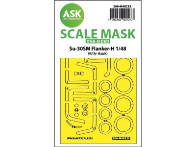 Su-30SM Flanker-H one-sided express fit mask for Kitty Hawk 