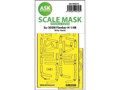 Su-30SM Flanker-H double-sided express fit mask for Kitty Hawk 