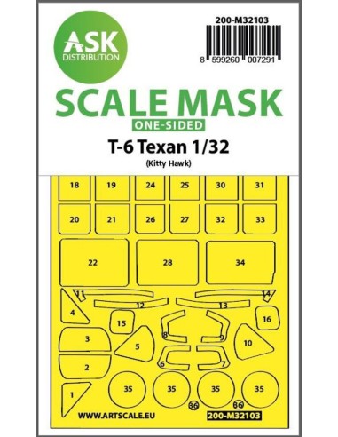 T-6 Texan one-sided express fit mask for Kitty Hawk 