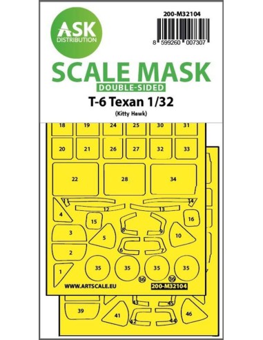 T-6 Texan double-sided express fit mask for Kitty Hawk 