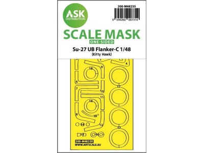 Su-27UB Flanker-C one-sided express fit mask for Kitty Hawk 
