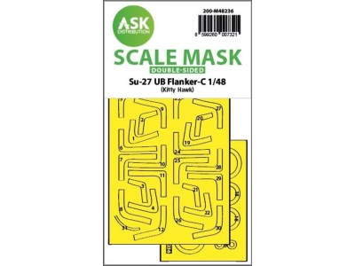 Su-27UB Flanker-C double-sided express fit mask for Kitty Hawk 