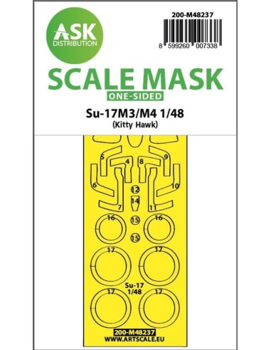 Su-17M3/M4  one-sided express fit mask for Kitty Hawk 