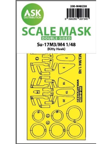 Su-17M3/M4  double-sided express fit mask for Kitty Hawk 