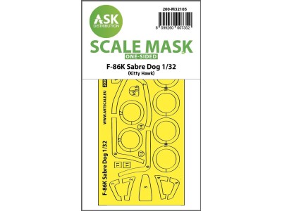F-86K Sabre Dog one-sided express fit mask for Kitty Hawk 