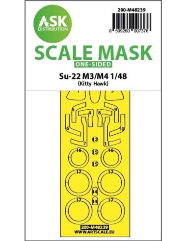 Su-22M3/M4  one-sided express fit mask for Kitty Hawk 