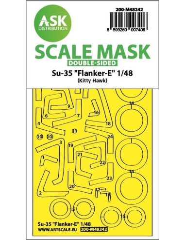 Su-35  Flanker-E double-sided express fit mask for Kitty Hawk 