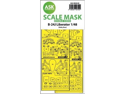 B-24J Liberator double-sided express fit mask for Hobby Boss 