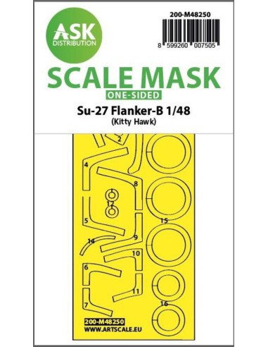 Su-27 Flanker-B one-sided express fit mask for Kitty Hawk 