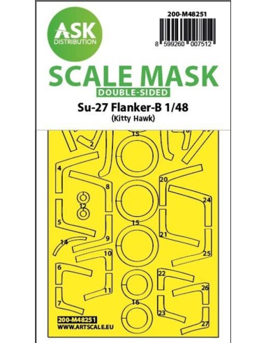 Su-27 Flanker-B double-sided express fit mask for Kitty Hawk 