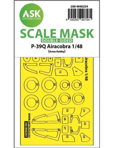 P-39Q Airacobra double-sided express fit mask for Arma Hobby 