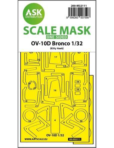 OV-10D Bronco one-sided express fit mask for Kitty Hawk 
