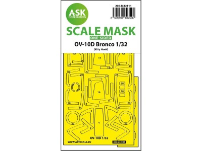 OV-10D Bronco one-sided express fit mask for Kitty Hawk 