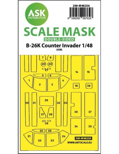 B-26K Counter Invader double-sided express fit mask for ICM 