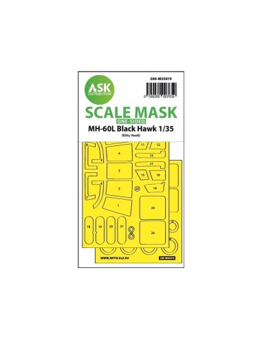 MH-60L Black Hawk one-sided express fit painting mask for Kitty Hawk 