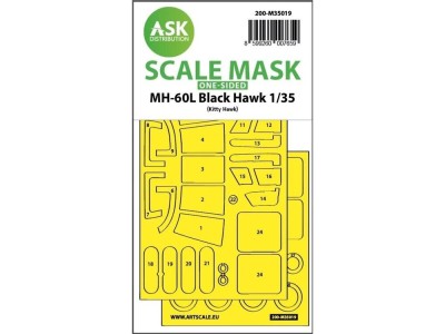 MH-60L Black Hawk one-sided express fit painting mask for Kitty Hawk 