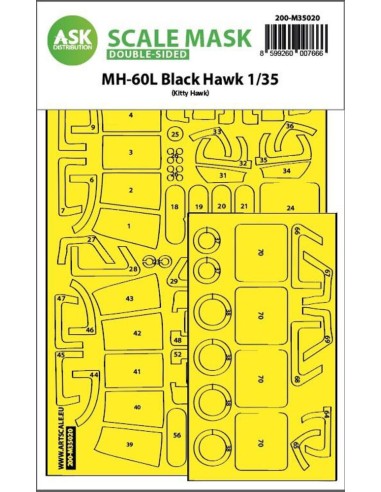 MH-60L Black Hawk double-sided express fit painting mask for Kitty Hawk 
